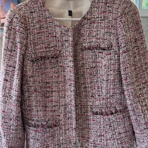 Women's Tweed Jacket - Pink and Black
